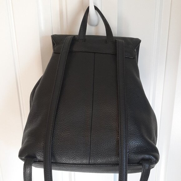 Kate Spade Pebbled Black Leather Mini Backpack Purse Gold Tone Hardware - Picture 6 of 16